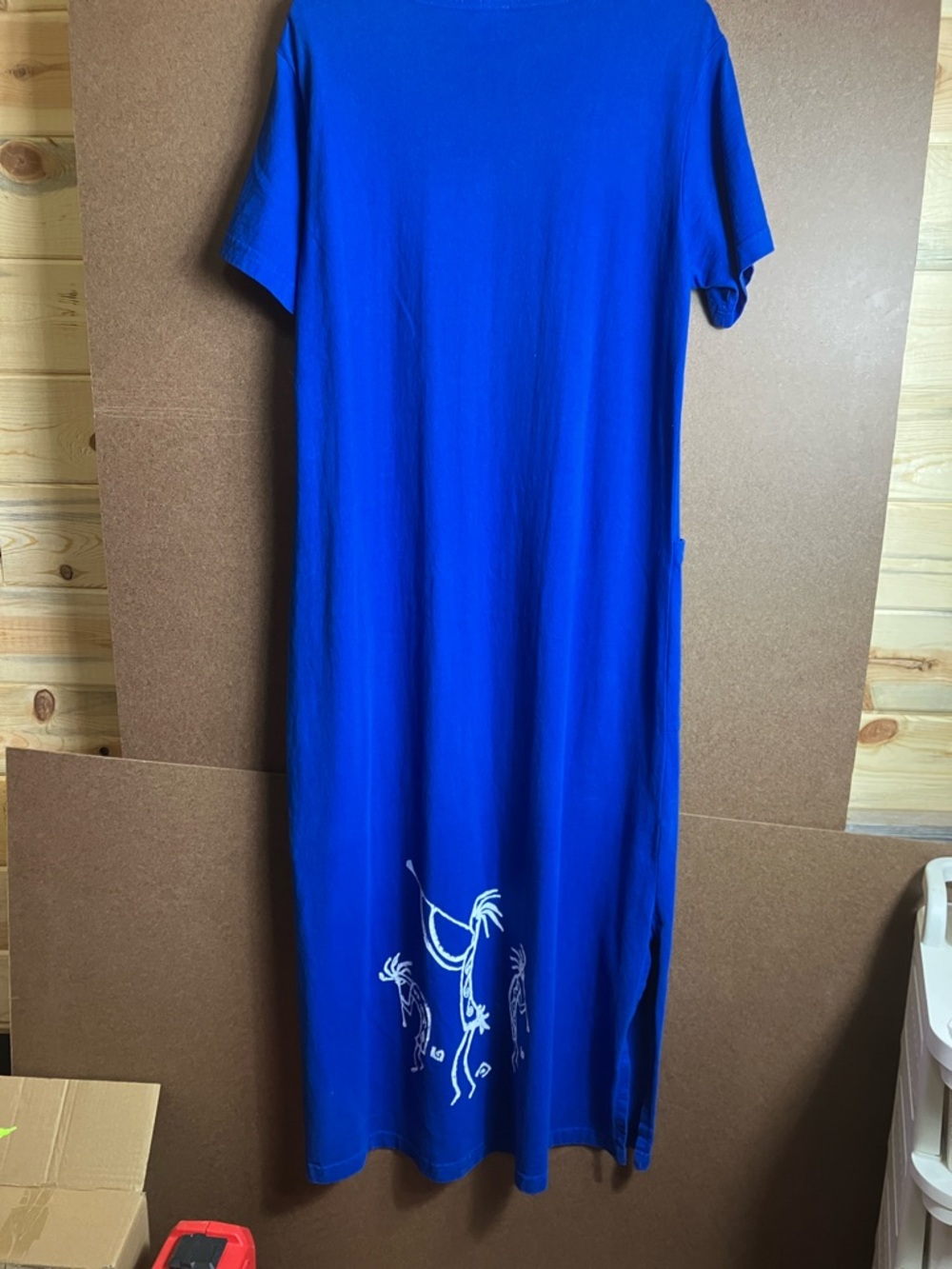 Just Be Royal Blue Maxi Dress with Embroidered Motif - Picture 7 of 12